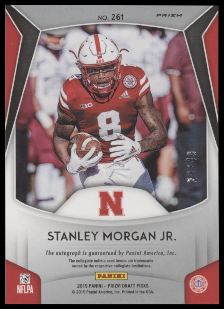 2019 Prizm Draft Picks Football Stanley Morgan Mojo Auto /49 #261