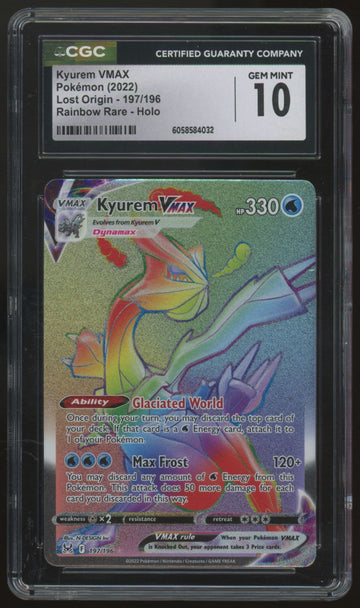 2022 Pokemon Kyurem VMAX Lost Origin Secret #197 CGC 10