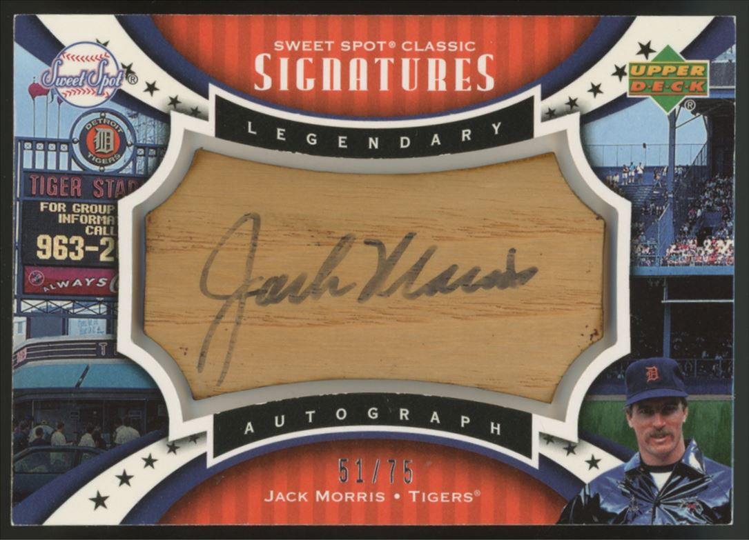 2007 Upper Deck Sweet Spot Jack Morris Auto /75 #SPS-MO