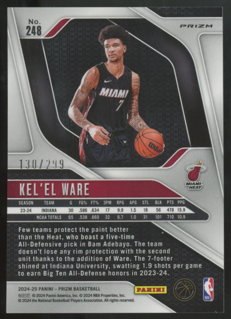 2024-25 Panini Prizm Kel'el Ware RC Red /299 #248