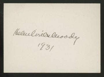 Helen Wills Moody Signed Cut Autographed Card JSA Authentic W/ Letter