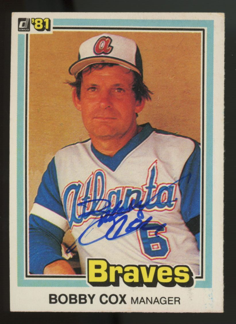 1981 Donruss Bobby Cox #426 Signed Auto JSA