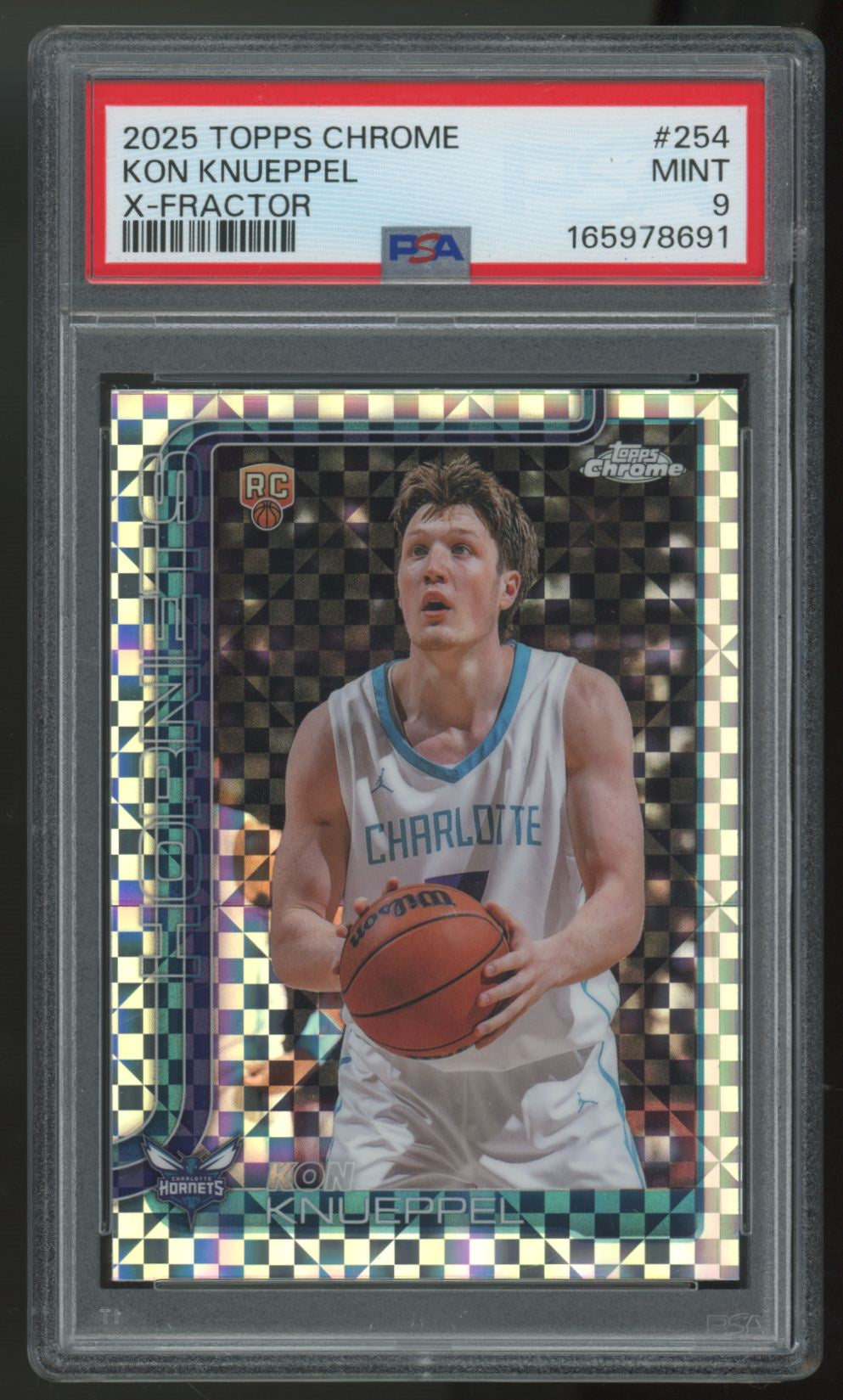 2025-26 Topps Chrome Kon Knueppel RC X-Fractor #254 PSA 9