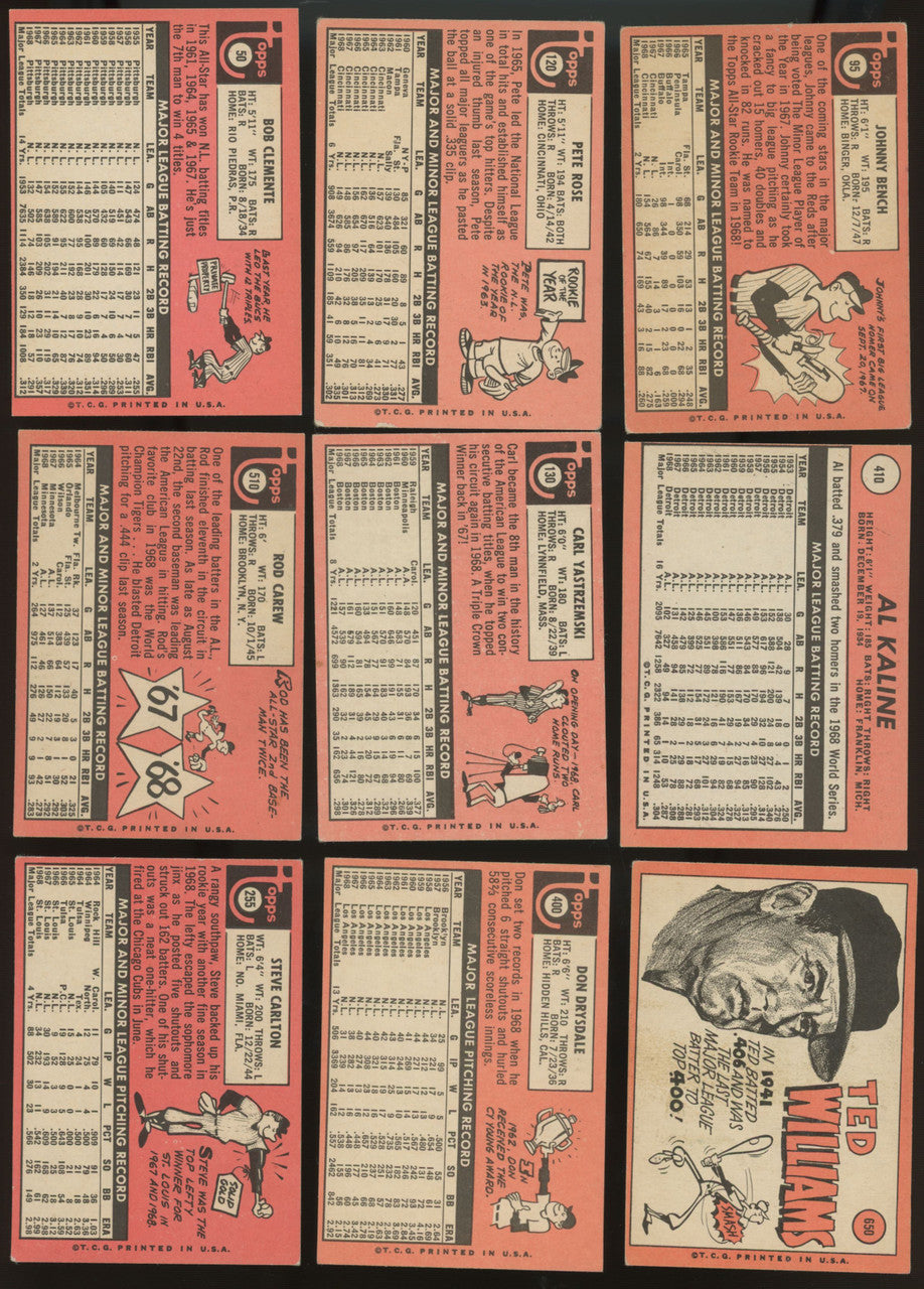 1969 Topps Baseball Complete Set (664) VG-EX Overall