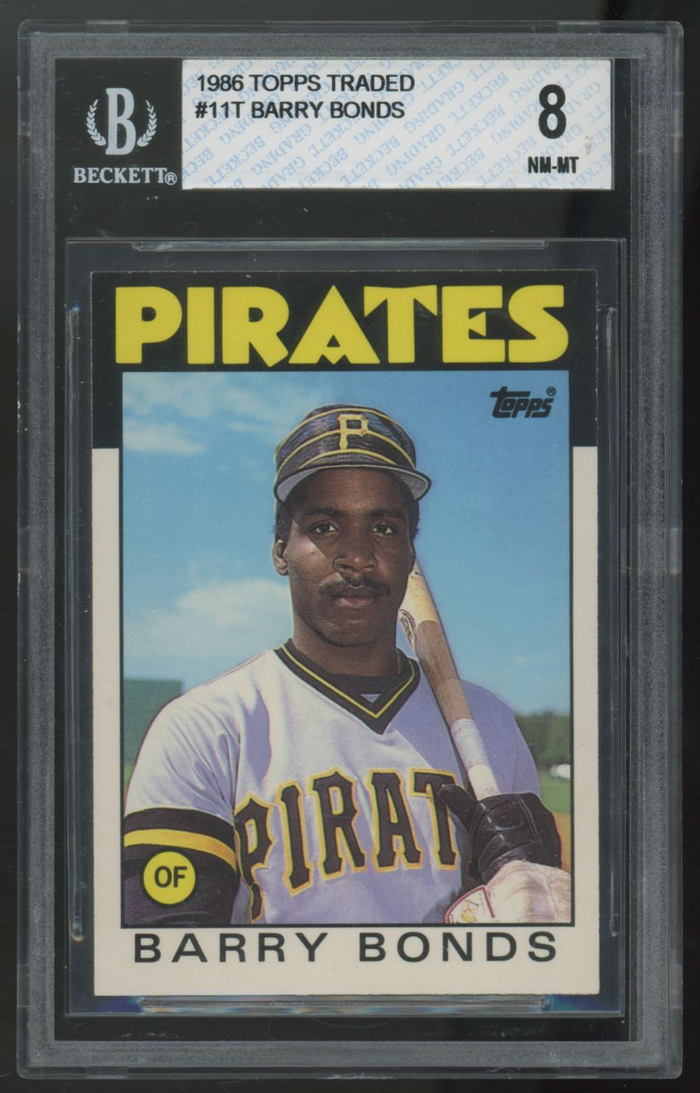 1986 Topps Traded Barry Bonds RC #11T BGS 8 *907