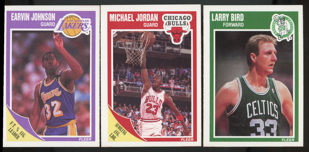 1989-90 Fleer Basketball Complete Set (168) w/ Stickers (11) NM-MT Jordan