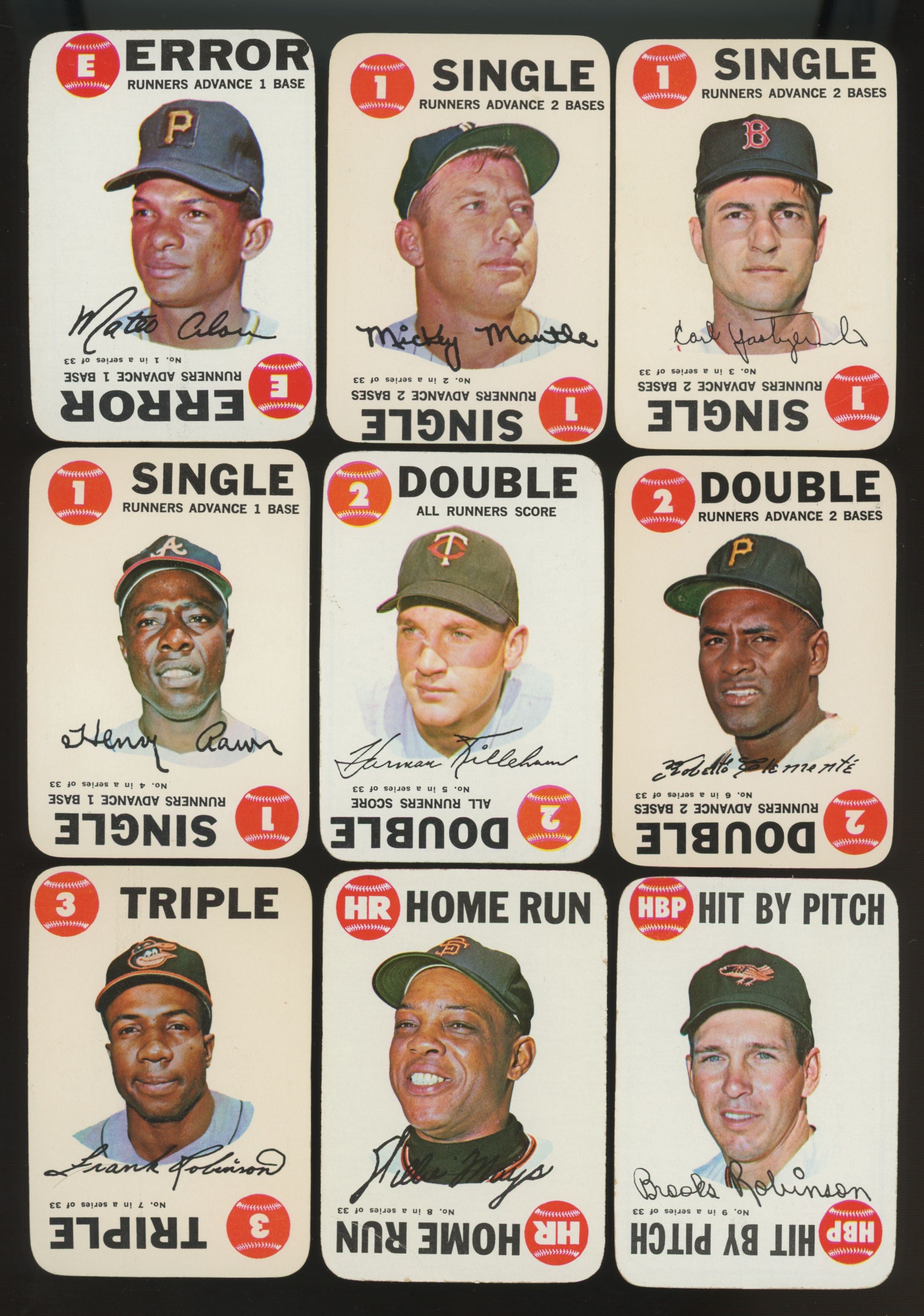 1968 Topps Baseball Game Complete Set (33) VG/EX