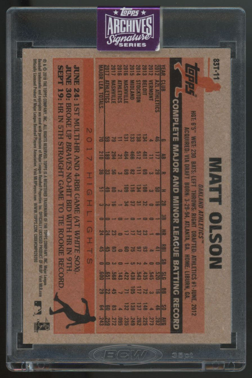 2025 Topps Archives Signature Series Matt Olson Auto /80 #83T-11