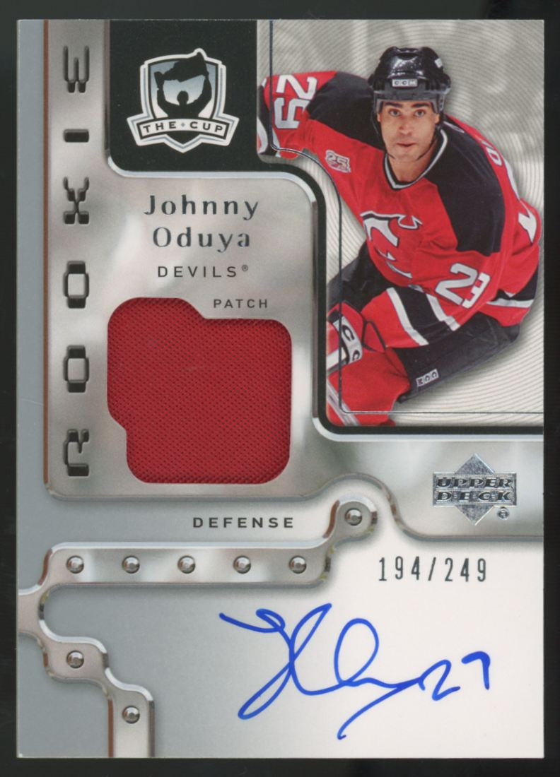 2006-07 Upper Deck The Cup Johnny Oduya RC Patch Auto RPA /249 #140