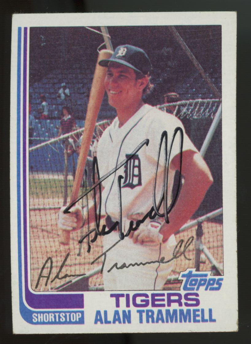 1982 Topps Alan Trammell #475 Signed Auto JSA