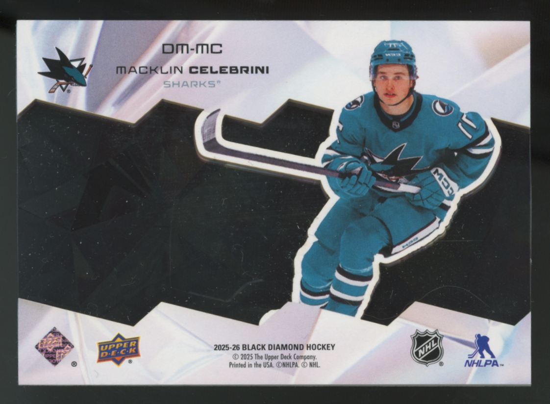 2025-26 Upper Deck Black Diamond Macklin Celebrini Diamond Might /99 #DM-MC