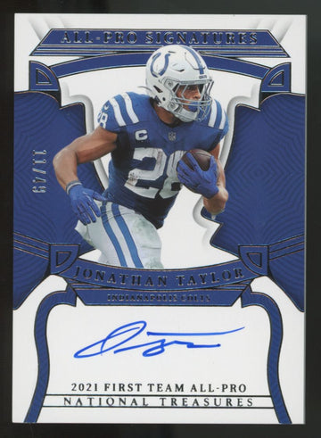 2022 National Treasures Jonathan Taylor All-Pro Signatures Auto /49 #AP-JTA