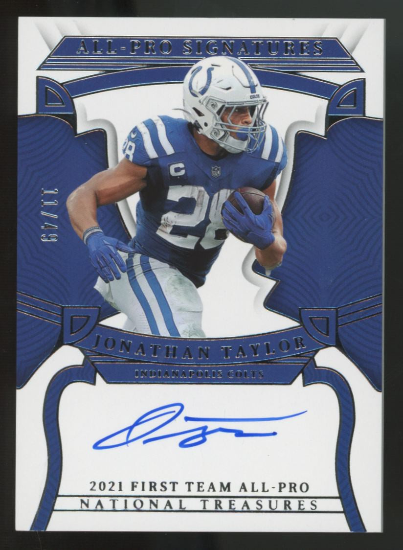 2022 National Treasures Jonathan Taylor All-Pro Signatures Auto /49 #AP-JTA