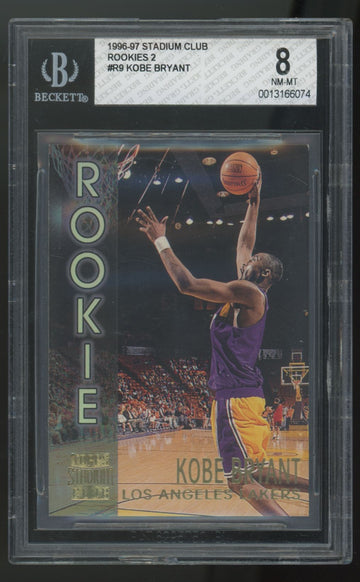 1996-97 Topps Stadium Club Kobe Bryant RC Rookies 2 #R9 BGS 8