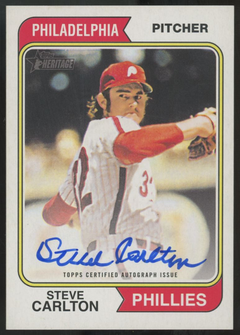 2023 Topps Heritage Steve Carlton 1974 Real One Auto #74RO-SC
