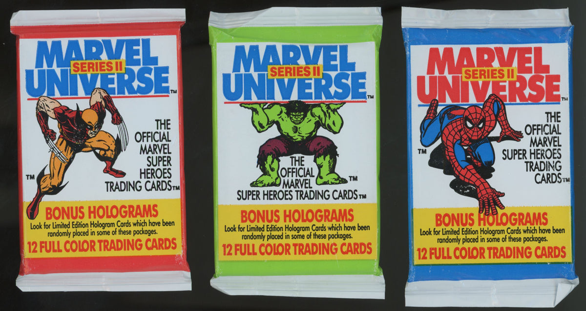 1991 Impel Marvel Universe Series Two Factory Sealed Pack (Lot Of 3 Different)