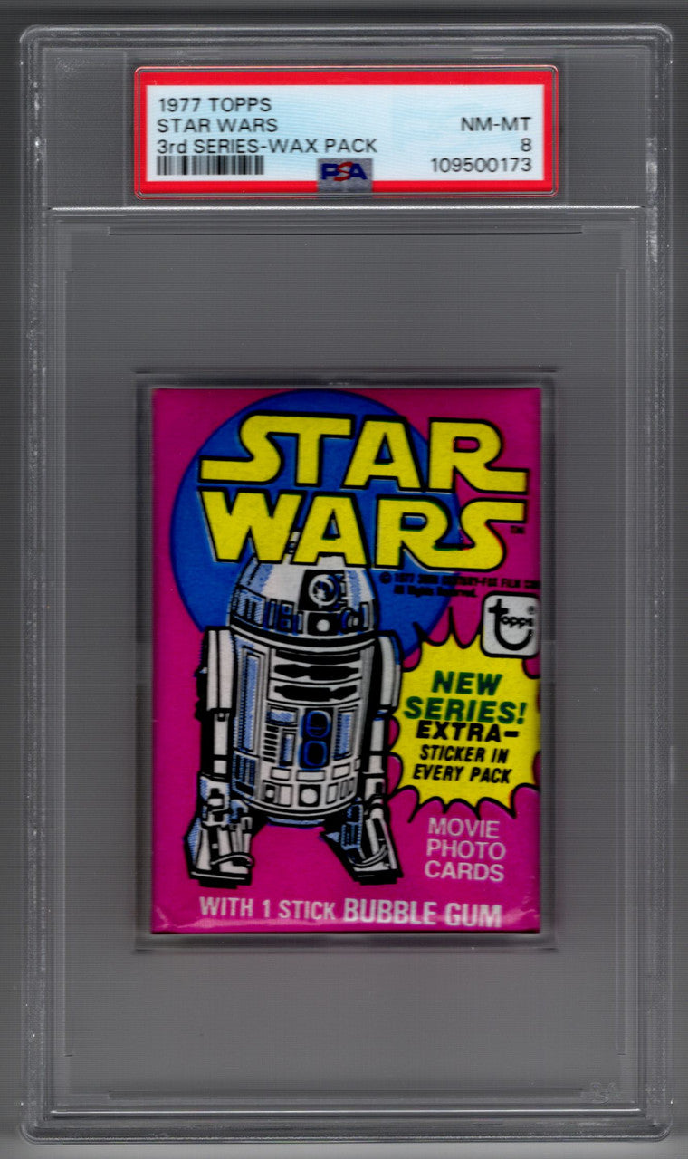 1977 Topps Star Wars Series 3 Sealed Wax Pack PSA 8