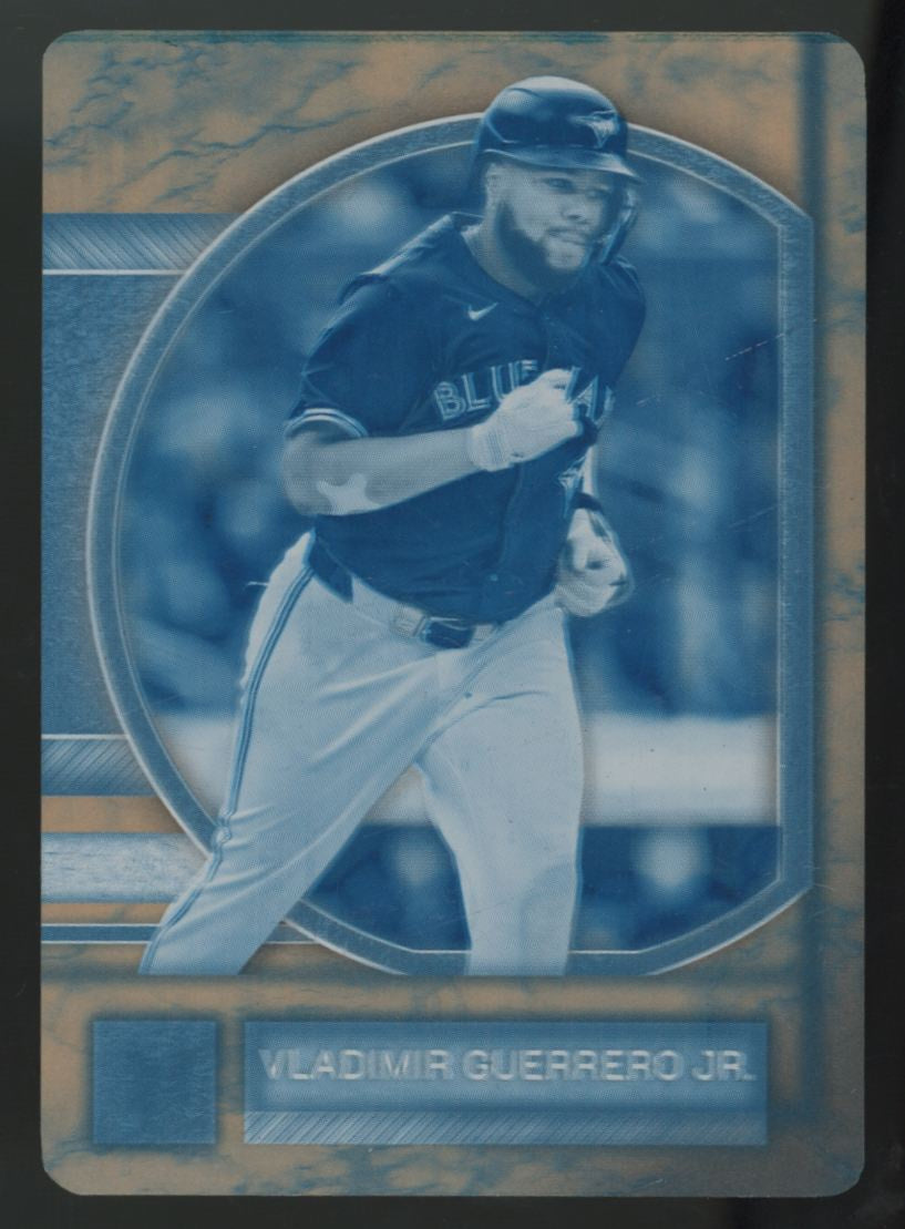 2025 Topps Museum Collection Vladimir Guerrero Jr. Cyan Printing Plate 1/1 #14