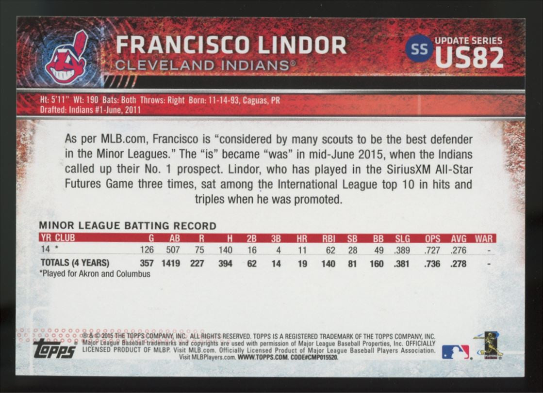 2015 Topps Update Baseball Complete Set (400) NM-MT
