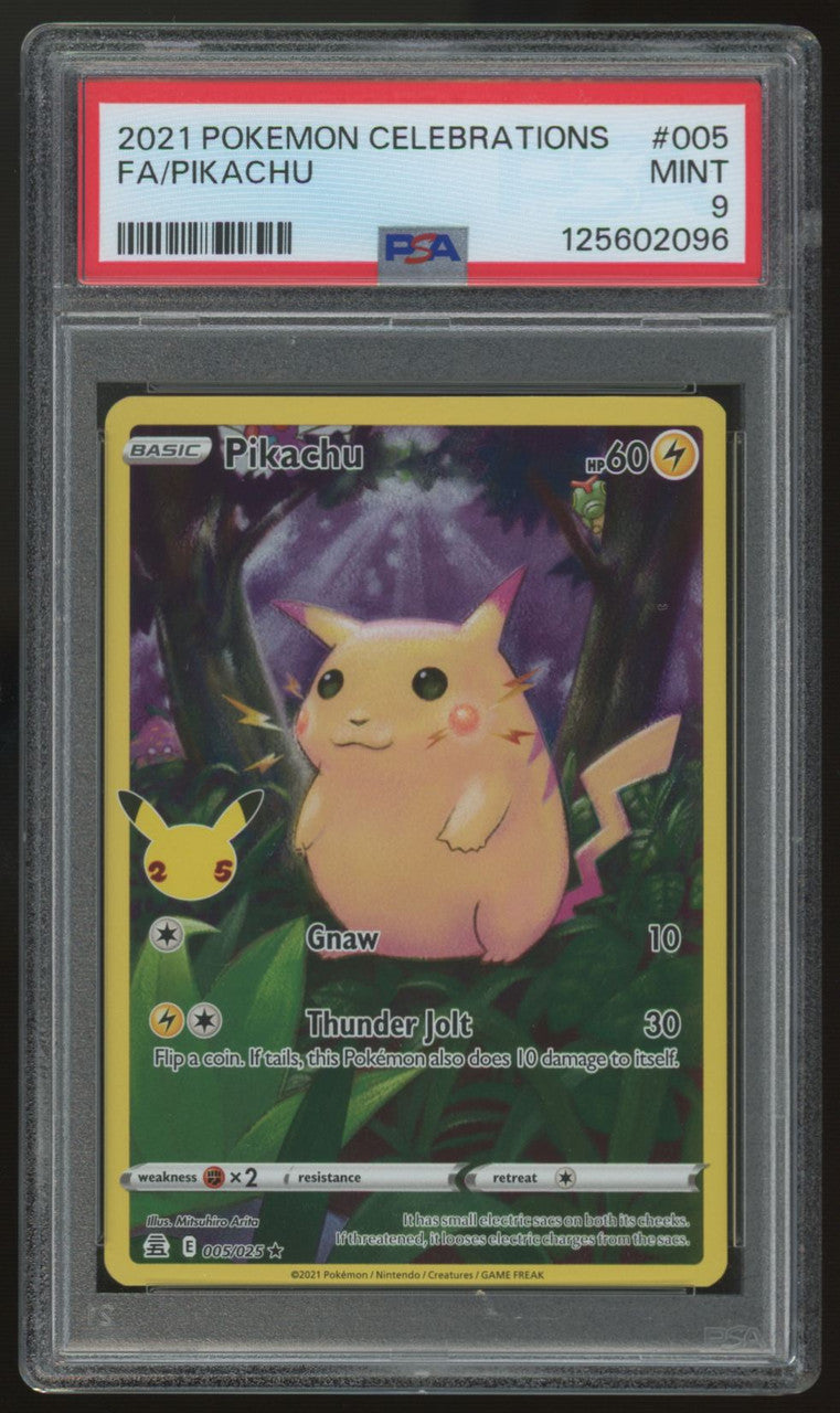 2021 Pokemon Pikachu Celebrations Full Art #005 PSA 9 (E)