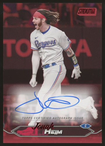 2024 Topps Stadium Club Jonah Heim Auto Red /50 #SCBA-JH