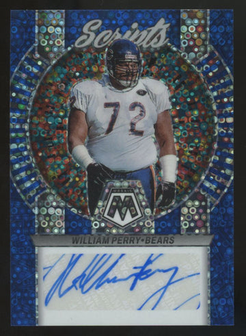 2023 Panini Mosaic William Perry Blue No Huddle Scripts Auto #S9