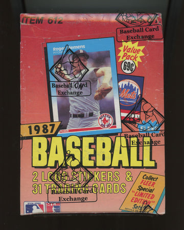 1987 Fleer Baseball Cello Box BBCE Wrapped and Sealed