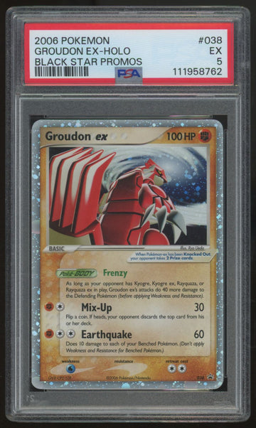 2006 Pokemon Groudon ex Black Star Promo Holo #038 PSA 5