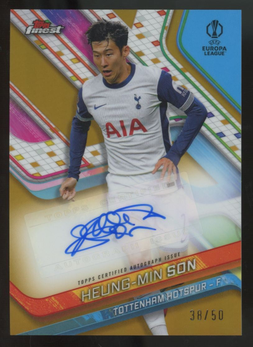 2024-25 Topps Finest UEFA Club Heung-Min Son Gold Auto Variation /50 #BA-HS
