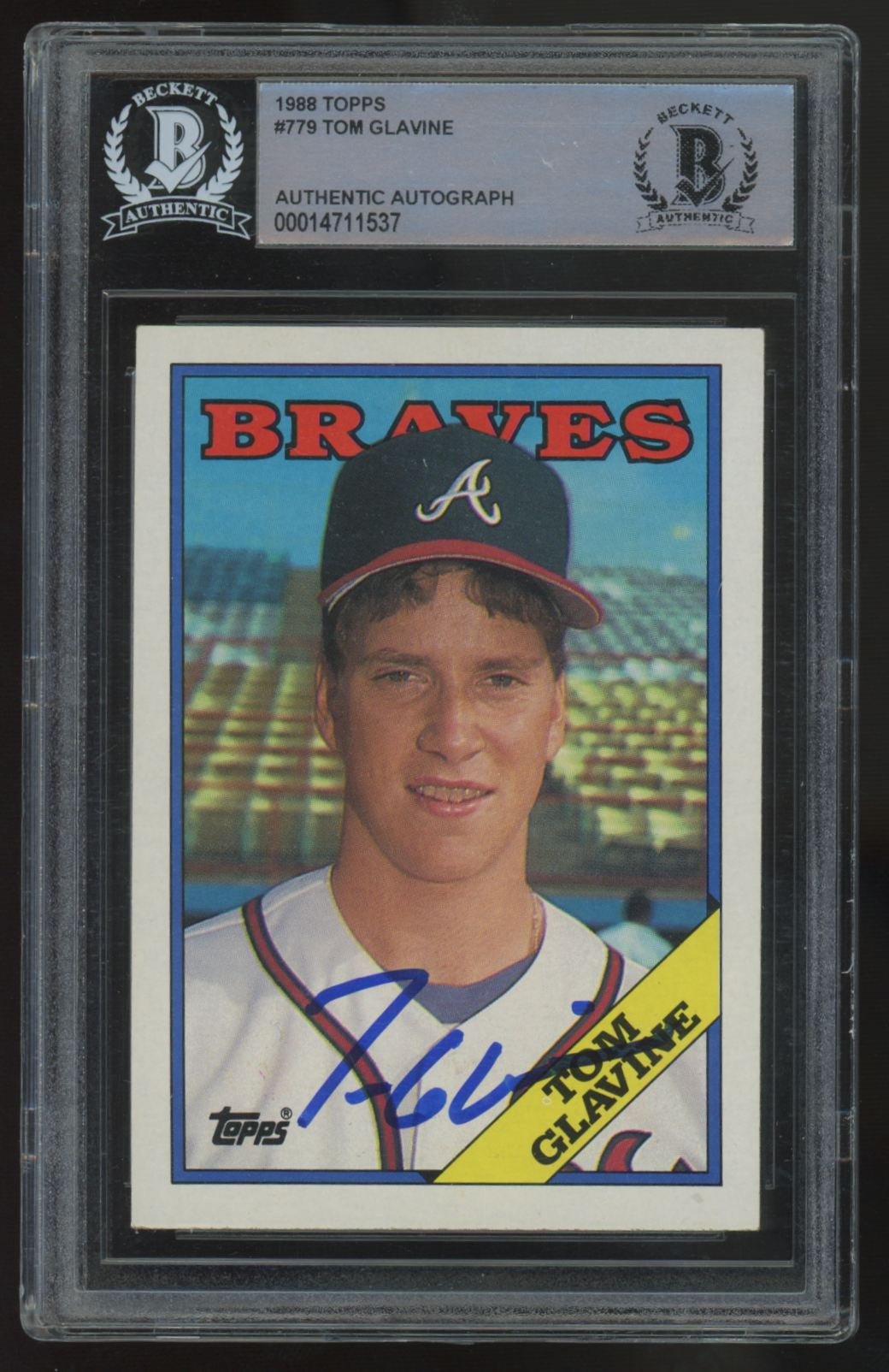 1988 Topps Tom Glavine RC Signed Auto #779 BGS Auto Authentic