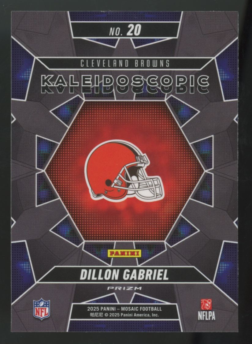 2025 Panini Mosaic Dillon Gabriel RC Kaleidoscopic SSP #20