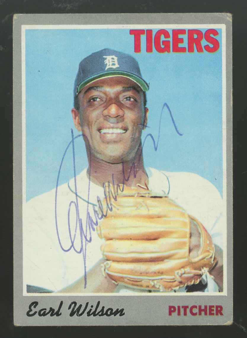 1970 Topps Earl Wilson #95 Signed Auto JSA