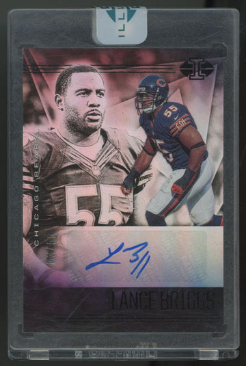 2020 Panini Illusions Lance Briggs Black Trophy Collection Auto /50 #TCS17