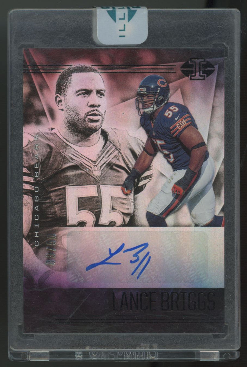 2020 Panini Illusions Lance Briggs Black Trophy Collection Auto /50 #TCS17