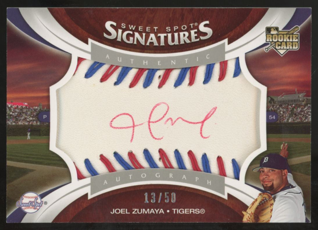 2006 Upper Deck Sweet Spot Update Joel Zumaya RC Red Ink Auto /50 #134