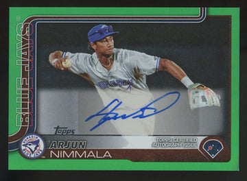 2025 Topps Pro Debut Arjun Nimmala Green Foil Auto /99 #PD-30