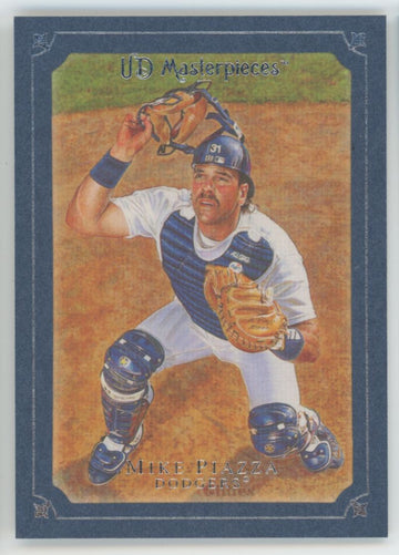 2007 Upper Deck Masterpieces Mike Piazza Persian Blue Linen 1/1 #40