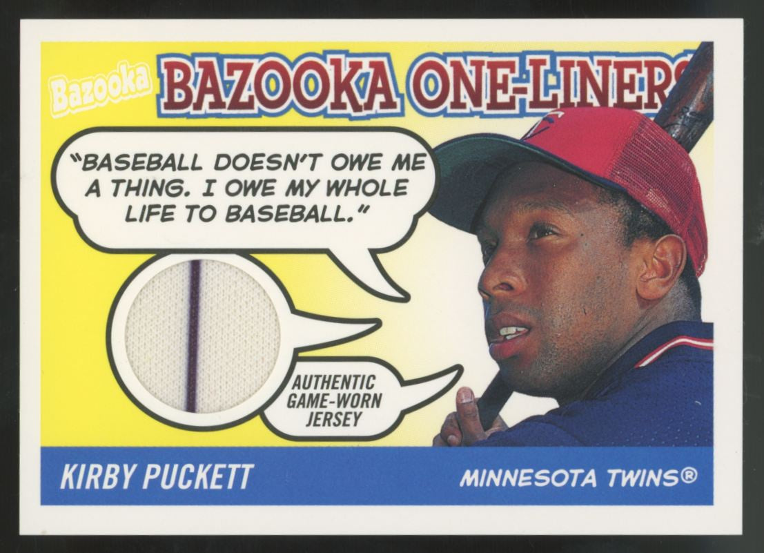 2004 Topps Bazooka Kirby Puckett One-Liners Patch #BOL-KP2