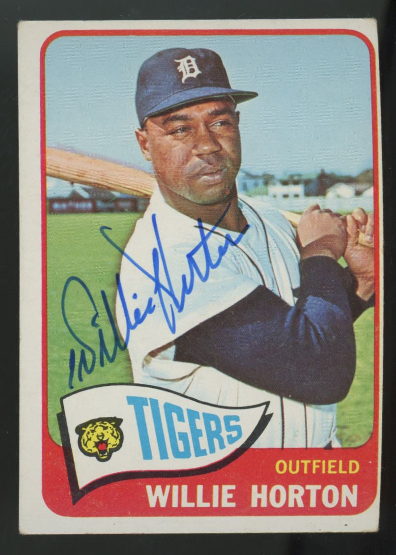 1965 Topps Willie Horton Signed IP Auto #206