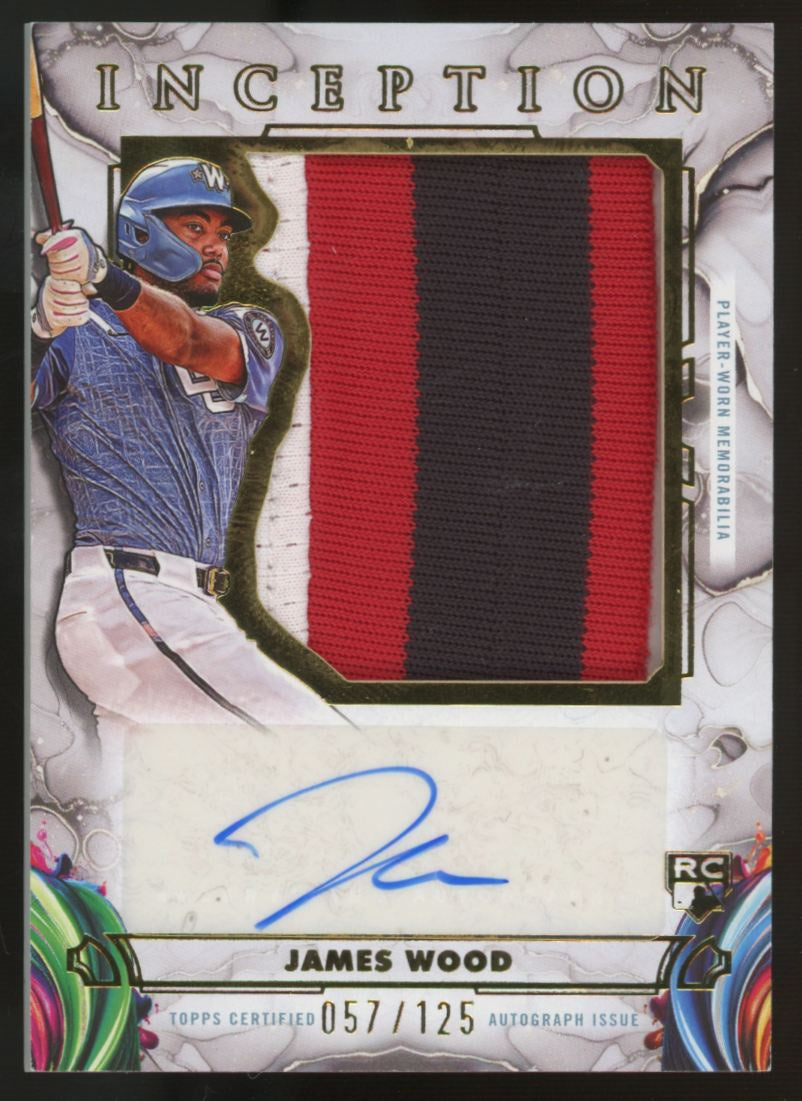 2025 Topps Inception James Wood RC Jumbo Patch Auto RPA /125 #IAJP-JW
