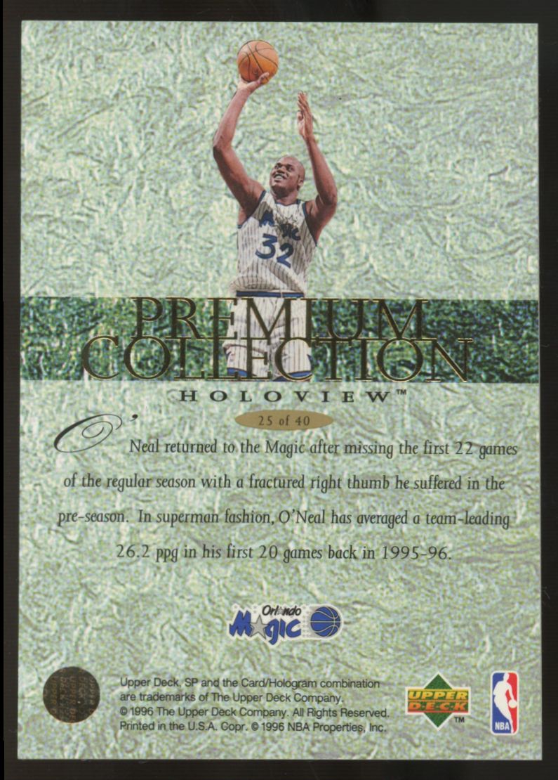 1995-96 Upper Deck SP Holoviews Shaquille O'Neal #25