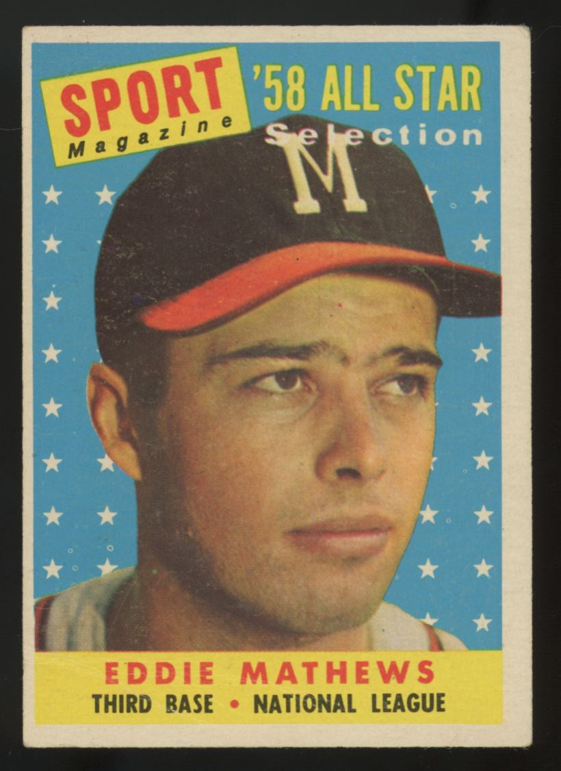 1958 Topps Eddie Mathews All Star #480 Good (Crease)
