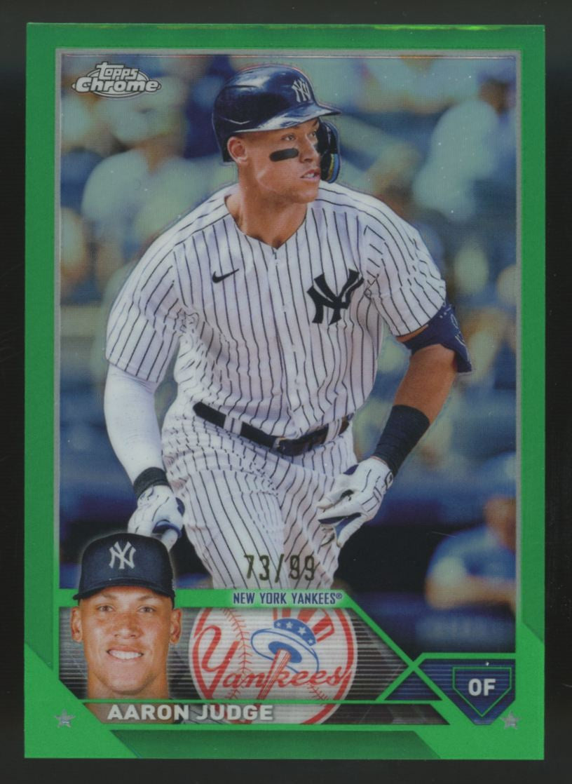 2023 Topps Chrome Aaron Judge Green Refractor /99 #62