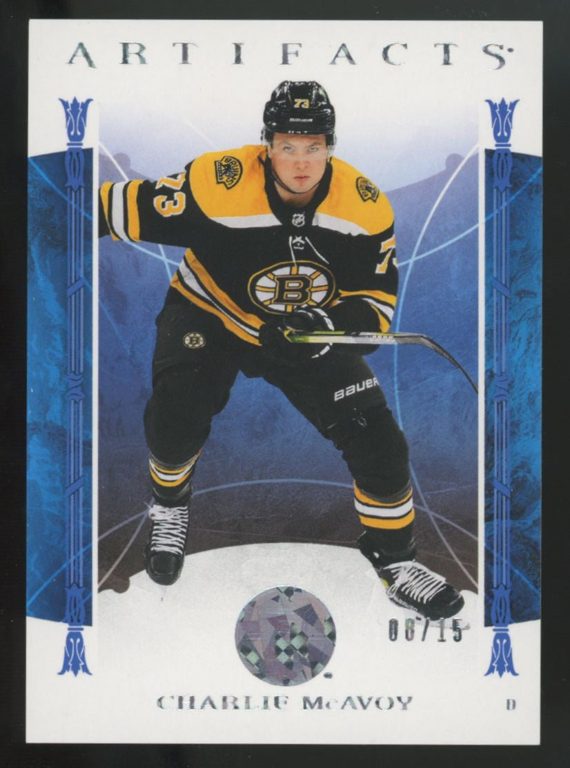 2022-23 Upper Deck Artifacts Charlie McAvoy Spectrum Jungle /15 #80