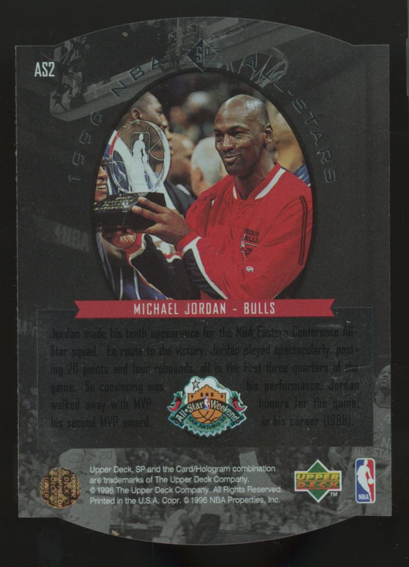 1996-97 Upper Deck SP Michael Jordan NBA All-Stars Die-Cut #AS2