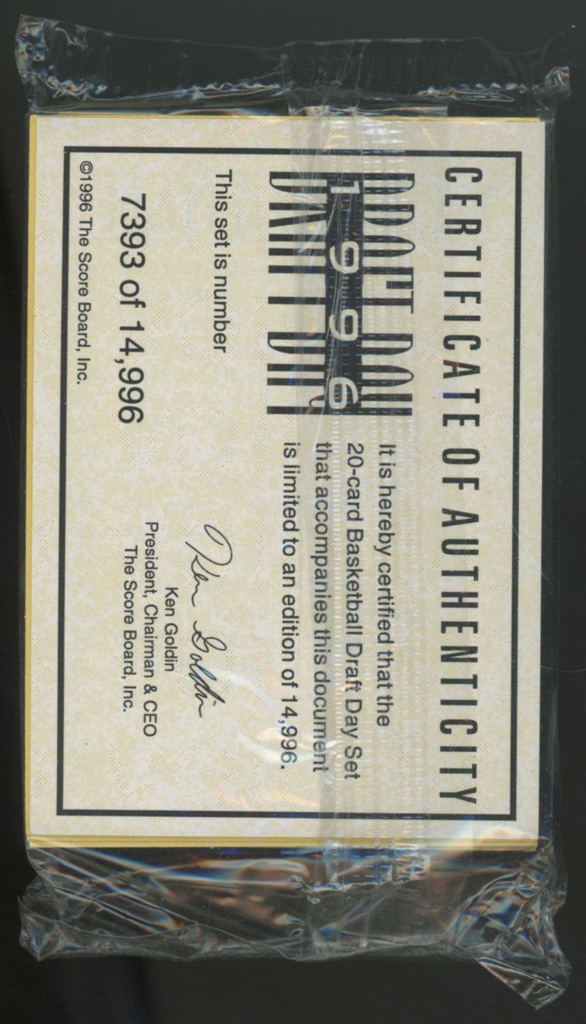 1996-97 The Score Board Basketball Draft Day Sealed Set /14,996