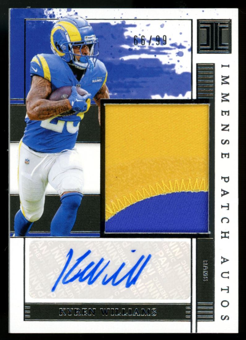 2025 Panini Impeccable Kyren Williams Immense Patch Auto /99 #IPA-KWS