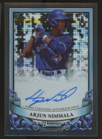 2024 Bowman Sterling Arjun Nimmala Prospect Auto #PA-AN "B"
