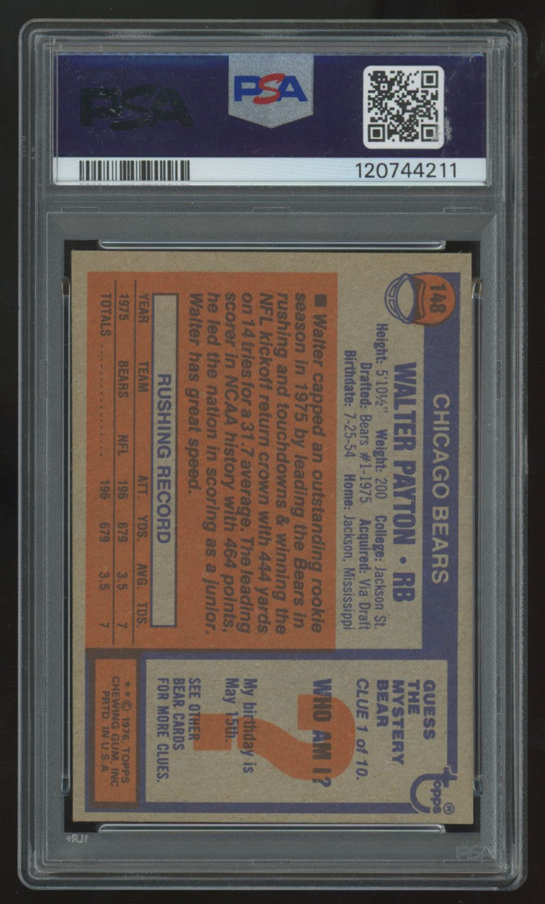 1976 Topps Walter Payton RC #148 PSA 7
