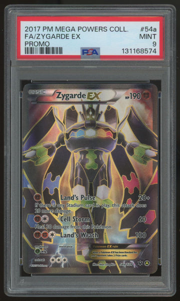 2017 Pokemon Zygarde EX Mega Powers Promo Full Art #54a PSA 9